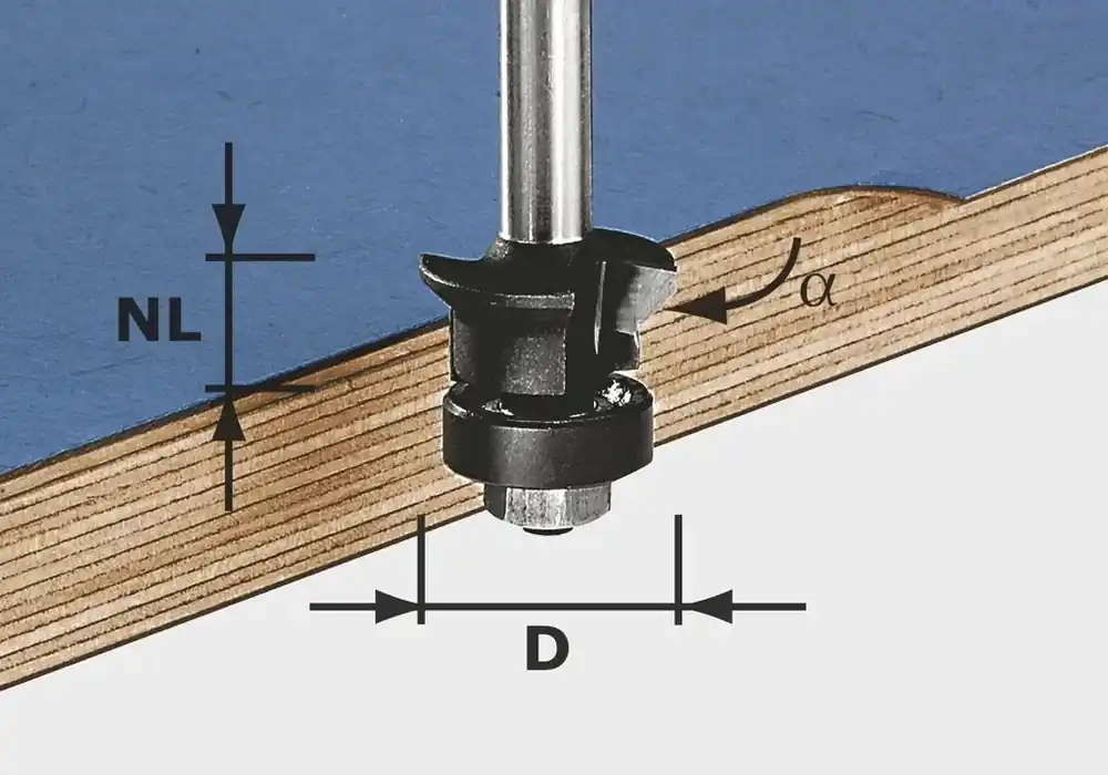 Sonderangebot Fas. / Bündigfräser HW D24 / 0+45 Grad KL